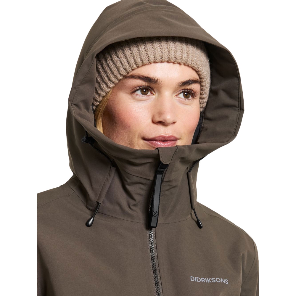 Didriksons Helle Parka 6 Women's Mocha Brown 506175-F07 jassen online bestellen bij Kathmandu Outdoor & Travel