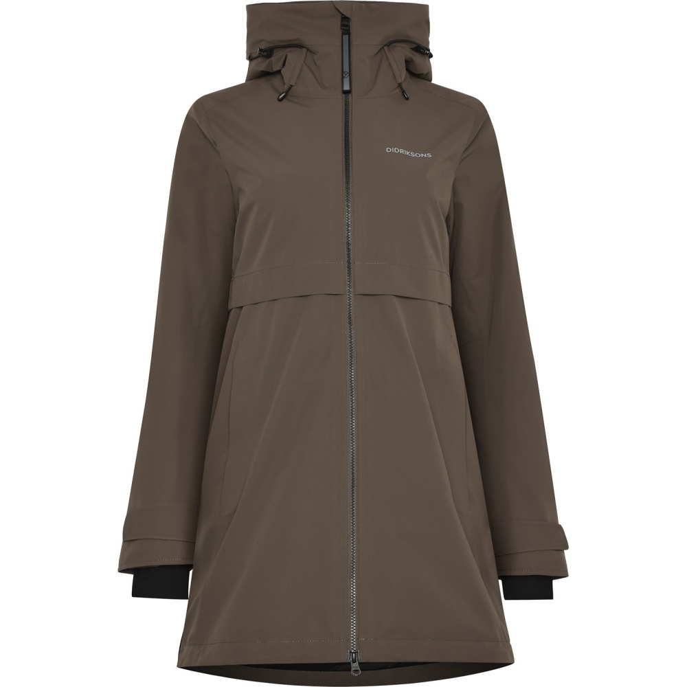 Didriksons Helle Parka 6 Women's Mocha Brown 506175-F07 jassen online bestellen bij Kathmandu Outdoor & Travel
