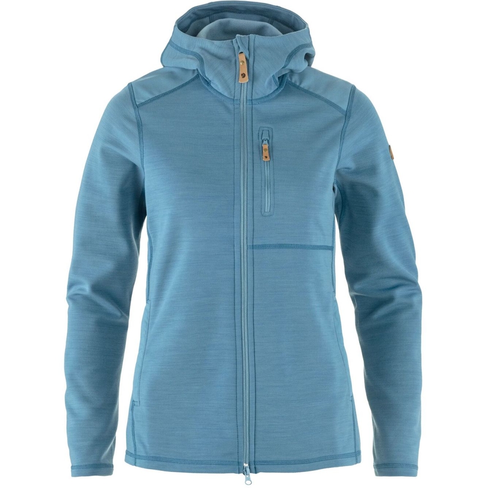 Fjällräven Keb Fleece Hoodie Women's Dawn Blue F86990-543 fleeces en truien online bestellen bij Kathmandu Outdoor & Travel