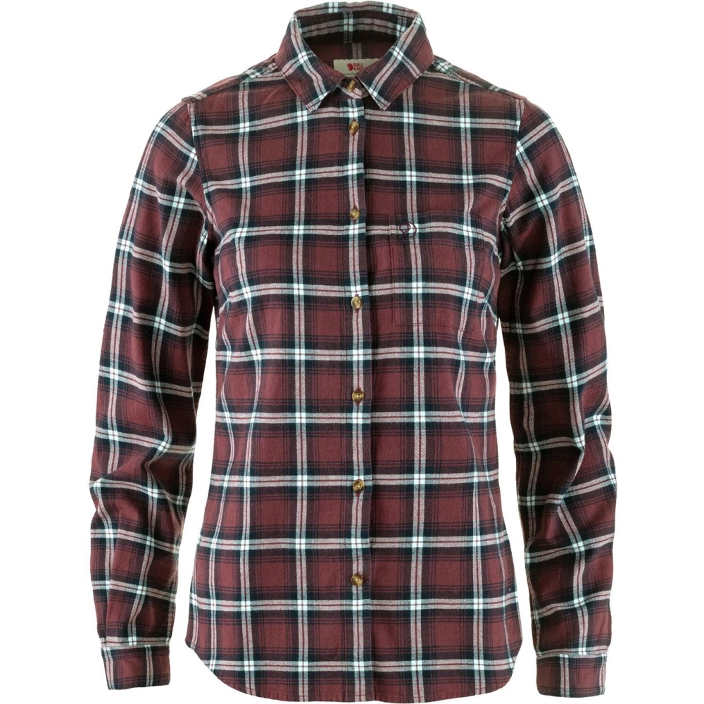 Fjällräven Övik Flannel Shirt Women's Port-Breeze Blue F89833-357-514 shirts en tops online bestellen bij Kathmandu Outdoor & Travel