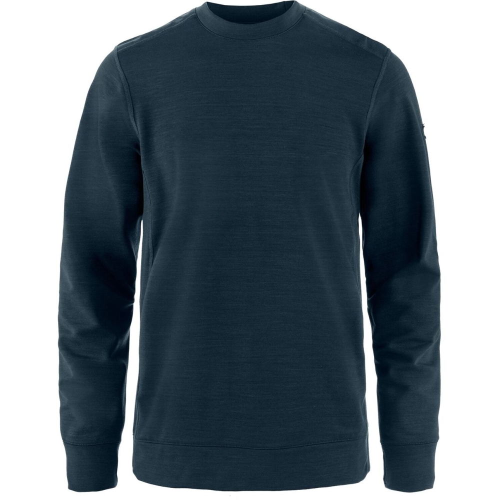 Fjällräven Keb Fleece Crew Neck Dark Navy F12600301-555 fleeces en truien online bestellen bij Kathmandu Outdoor & Travel