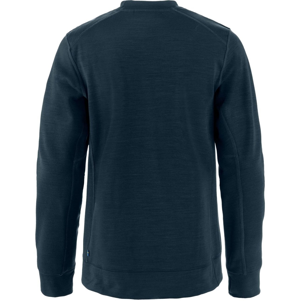 Fjällräven Keb Fleece Crew Neck Dark Navy F12600301-555 fleeces en truien online bestellen bij Kathmandu Outdoor & Travel