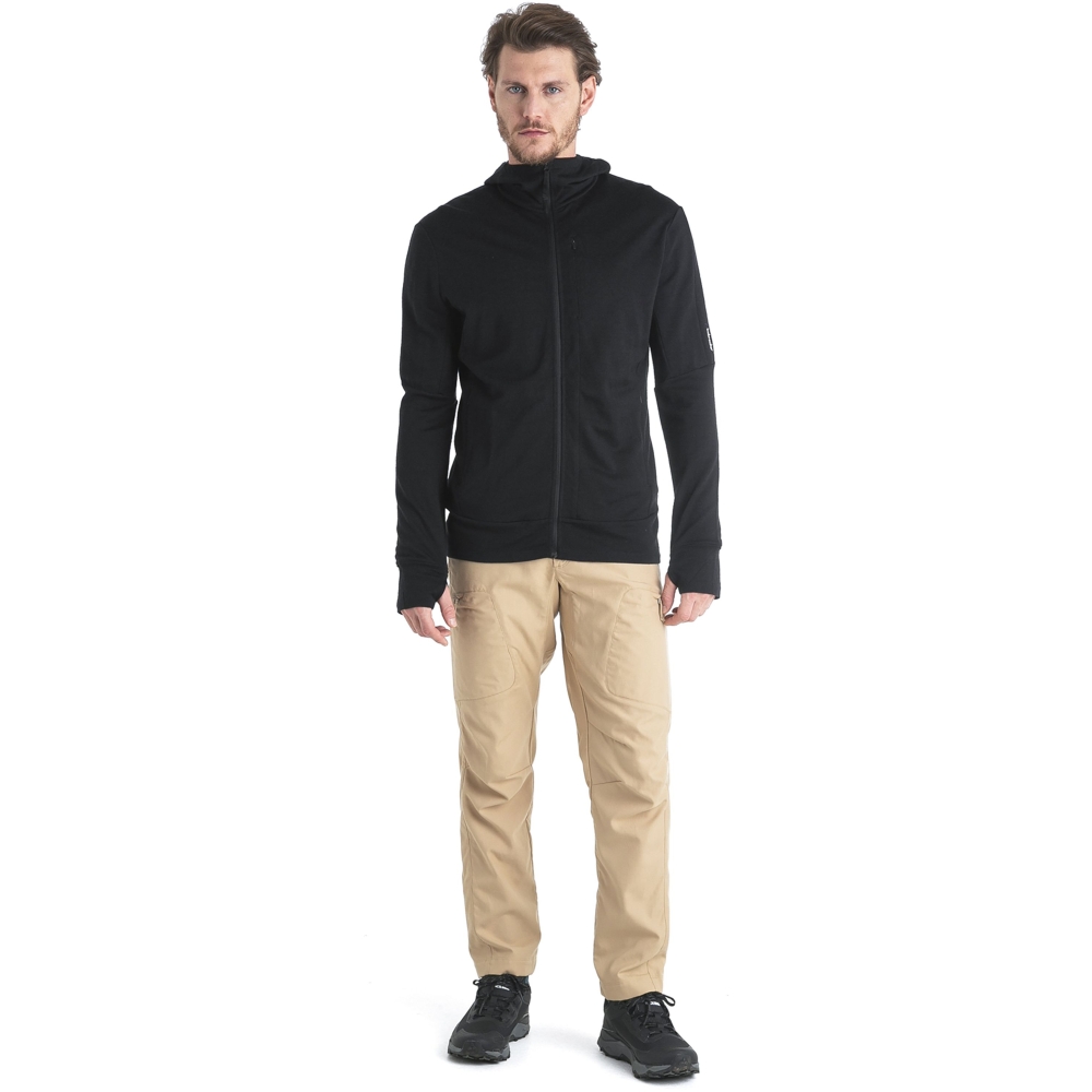 Icebreaker Mer 260 Quantum IV LS Zip Hoodie Black IBBA56W2-0011 fleeces en truien online bestellen bij Kathmandu Outdoor & Travel