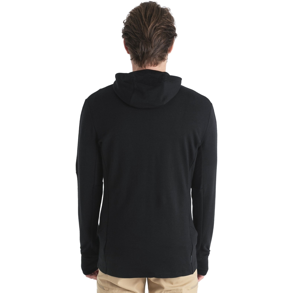 Icebreaker Mer 260 Quantum IV LS Zip Hoodie Black IBBA56W2-0011 fleeces en truien online bestellen bij Kathmandu Outdoor & Travel