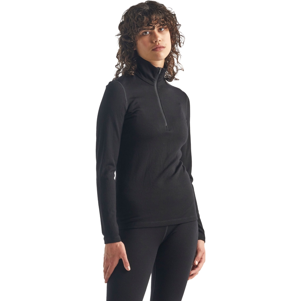 Icebreaker 260 Tech LS Half Zip Women's Black IBB04390-0011 fleeces en truien online bestellen bij Kathmandu Outdoor & Travel