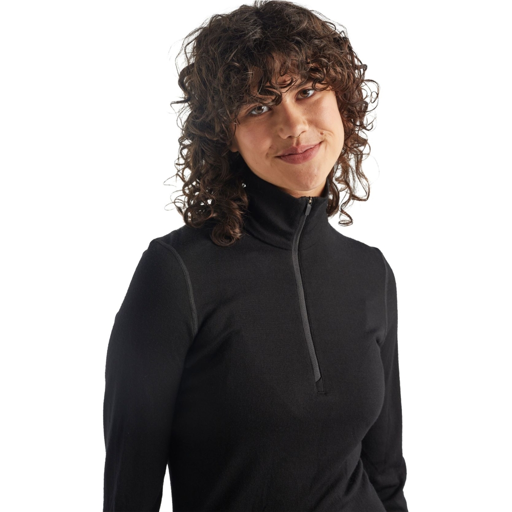 Icebreaker 260 Tech LS Half Zip Women's Black IBB04390-0011 fleeces en truien online bestellen bij Kathmandu Outdoor & Travel