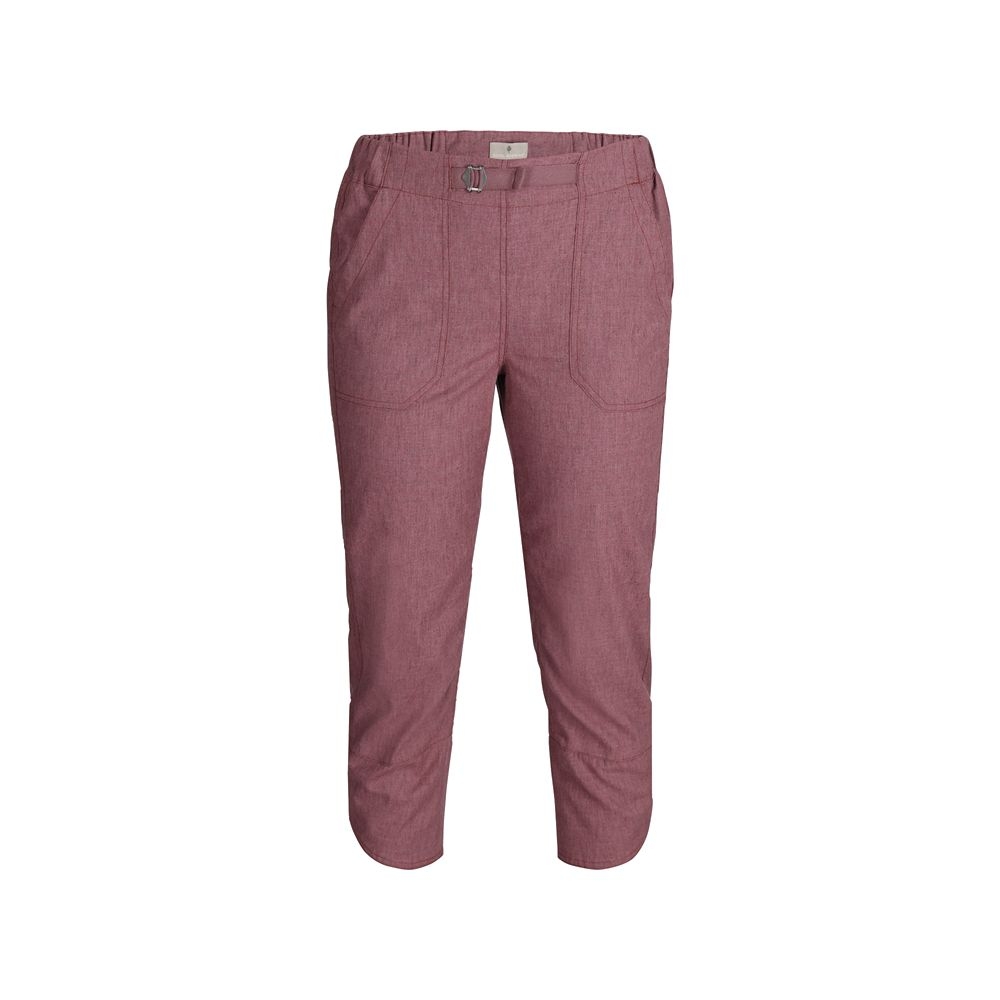 Royal Robbins Hempline Capri Women's Wild Rhubarb Y624004-602 broeken online bestellen bij Kathmandu Outdoor & Travel