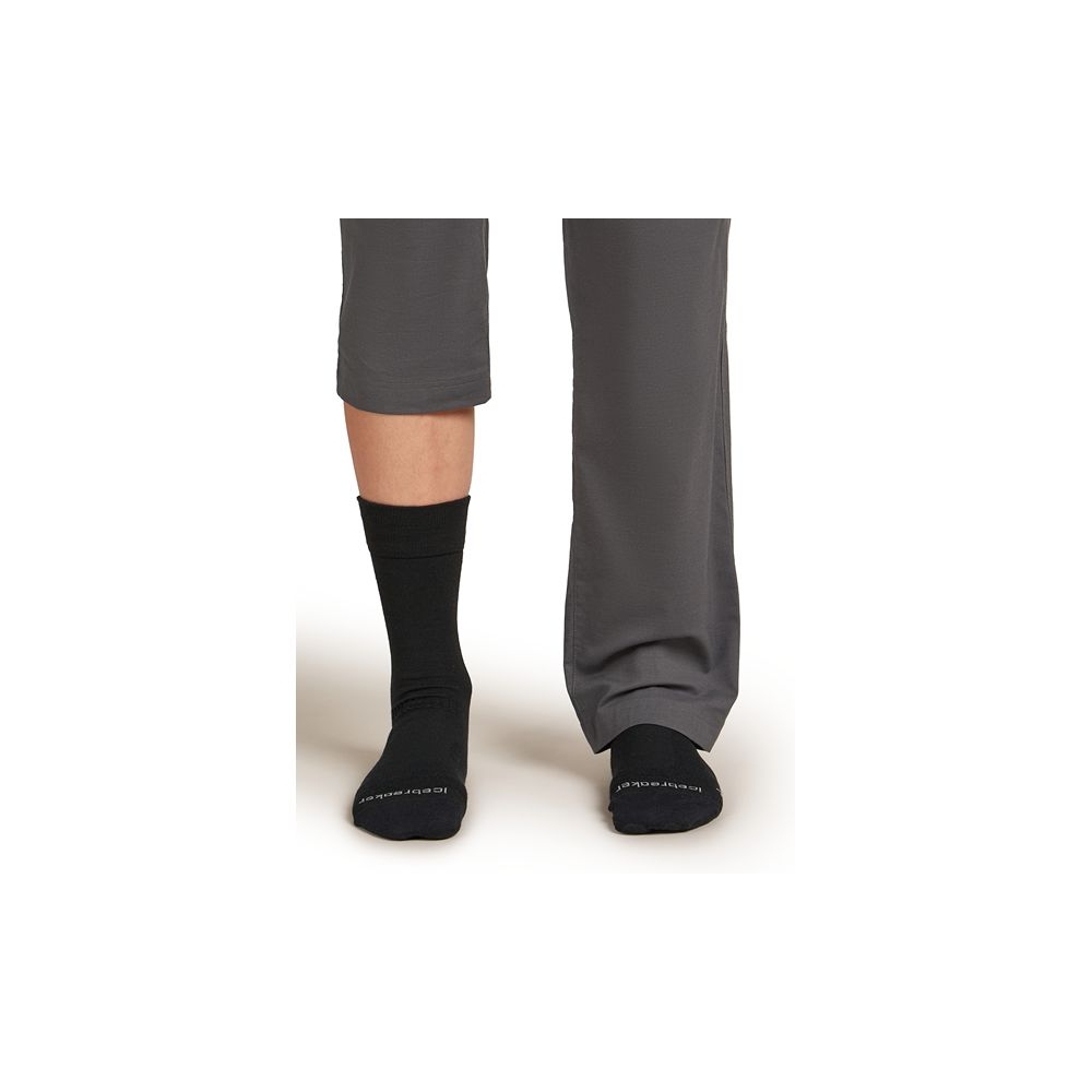 Icebreaker Mer Hike+ Liner Crew Women's Black IB0A57AK-0011 sokken online bestellen bij Kathmandu Outdoor & Travel
