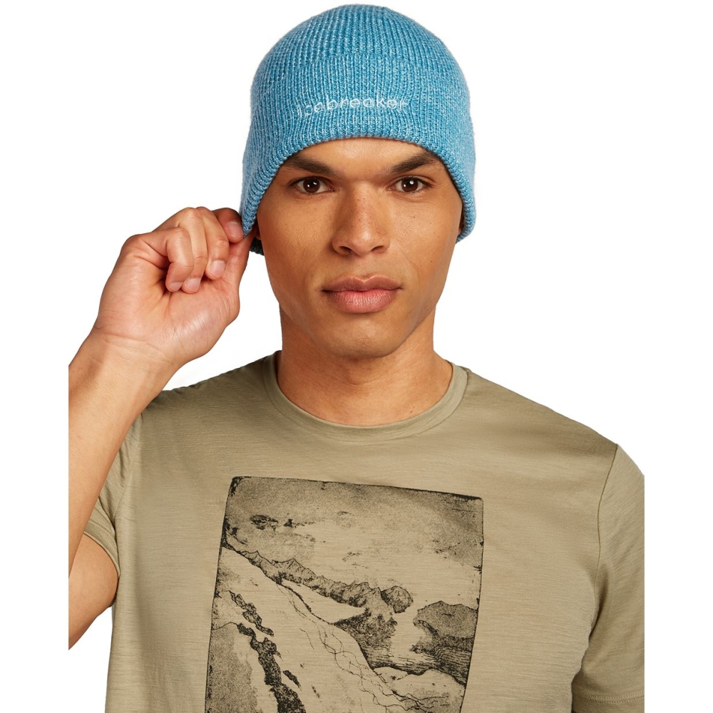 Icebreaker Mer All Day Toque Beanie Topaz/Hydro IB0A573J-0HB1 kleding accessoires online bestellen bij Kathmandu Outdoor & Travel
