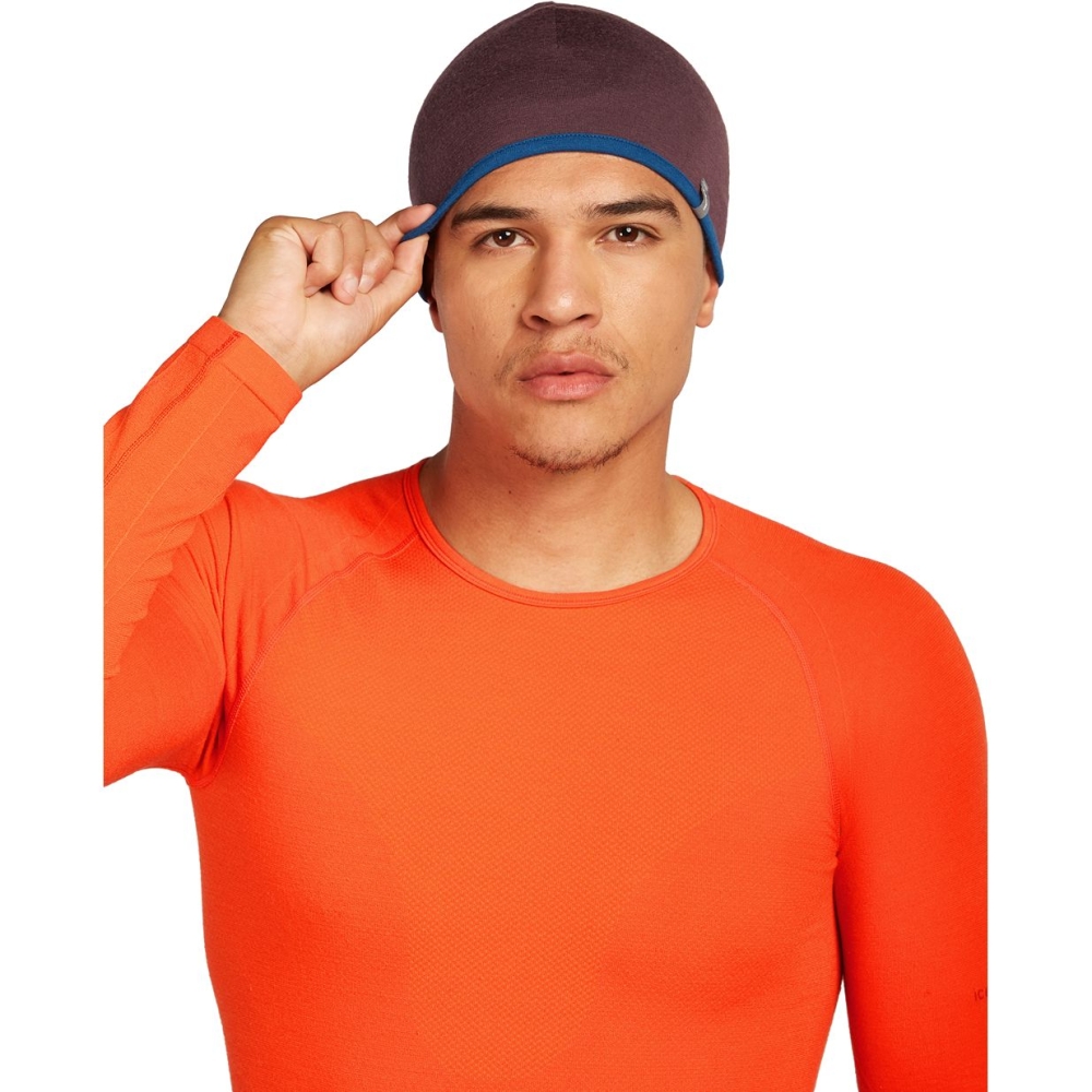 Icebreaker 200 Oasis Revers Beanie Java/Atlantis IBIBM200-0H31 kleding accessoires online bestellen bij Kathmandu Outdoor & Travel