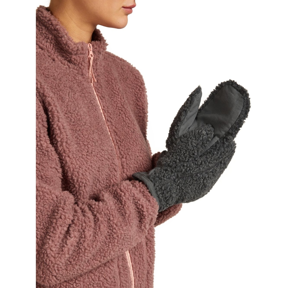Icebreaker Mer 800 RealFleece High Pile Mittens Jet Hthr/Obsidian/Black IB0A573I-0HC1 kleding accessoires online bestellen bij Kathmandu Outdoor & Travel