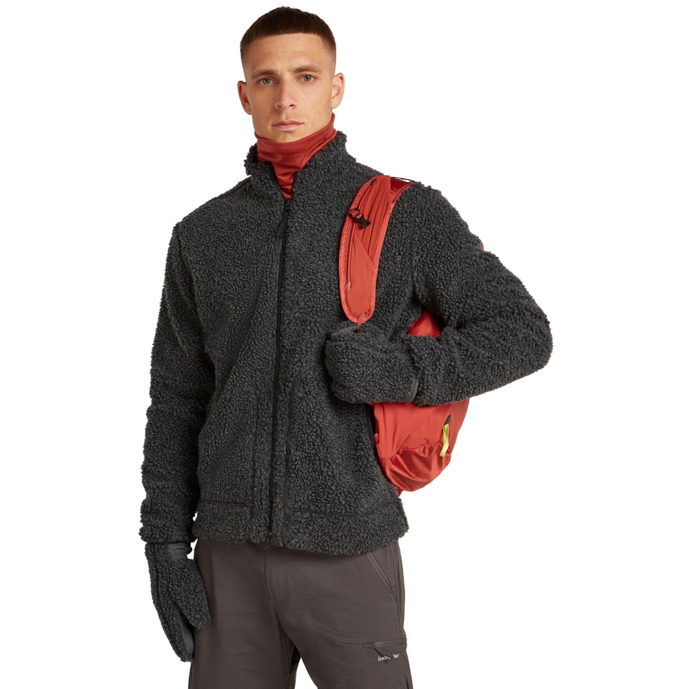 Icebreaker Mer 800 RealFleece High Pile Mittens Jet Hthr/Obsidian/Black IB0A573I-0HC1 kleding accessoires online bestellen bij Kathmandu Outdoor & Travel