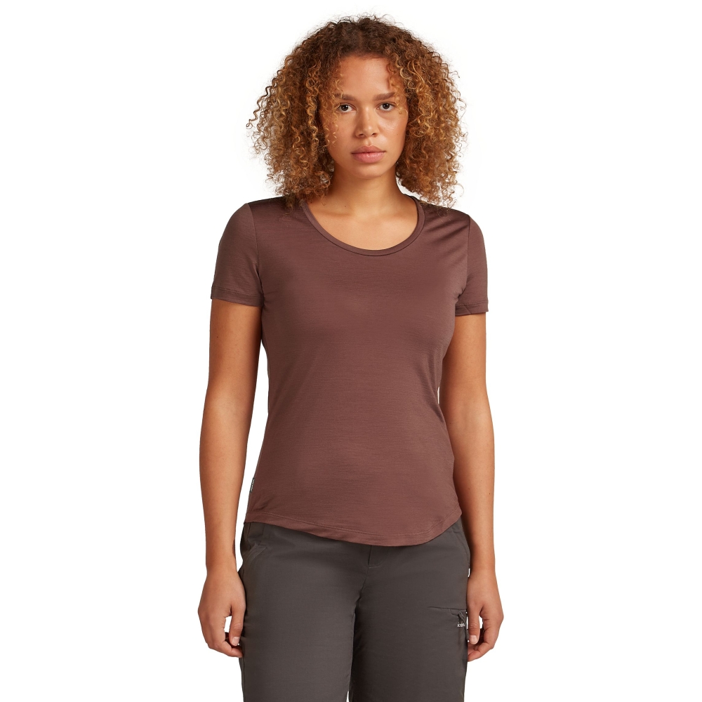 Icebreaker Mer 125 Cool-Lite Sphere III SS Scoop Women's Carob IB0A56ZP-0B11 shirts en tops online bestellen bij Kathmandu Outdoor & Travel