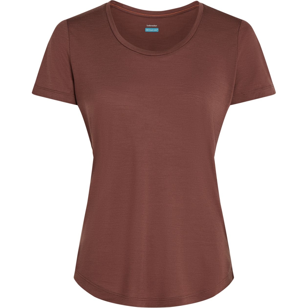 Icebreaker Mer 125 Cool-Lite Sphere III SS Scoop Women's Carob IB0A56ZP-0B11 shirts en tops online bestellen bij Kathmandu Outdoor & Travel