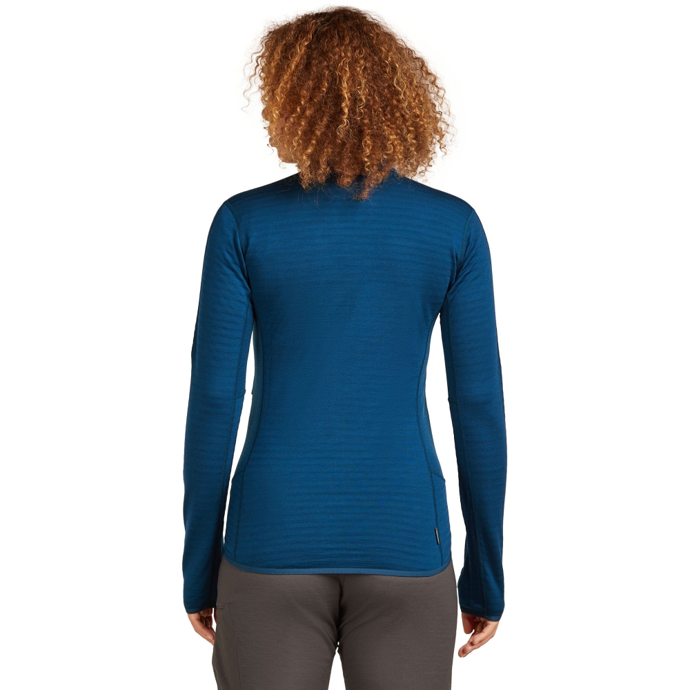 Icebreaker Mer  300 RealFleece Desc LS Zip Women's Atlantis IB0A57CR-0GP1 fleeces en truien online bestellen bij Kathmandu Outdoor & Travel