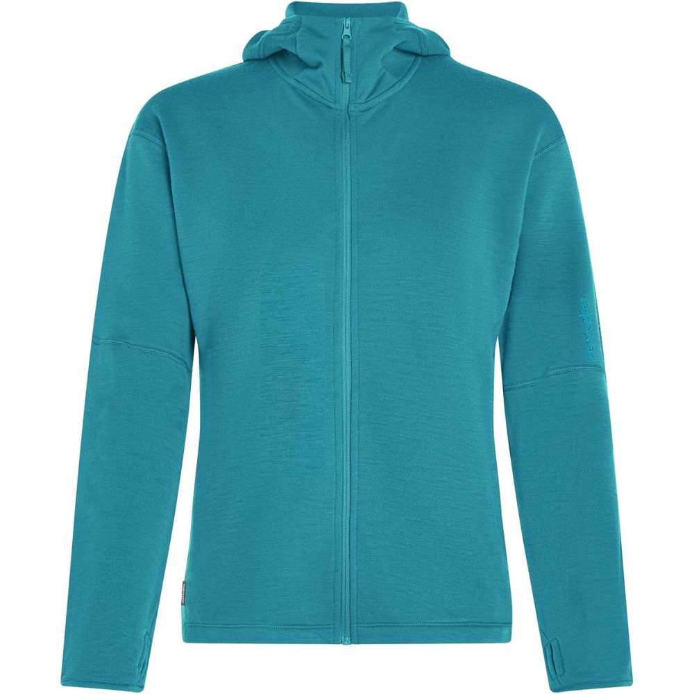 Icebreaker Mer 360 Realfleece Elem LS Z Hood Women's Topaz IB0A571T-0GQ1 fleeces en truien online bestellen bij Kathmandu Outdoor & Travel