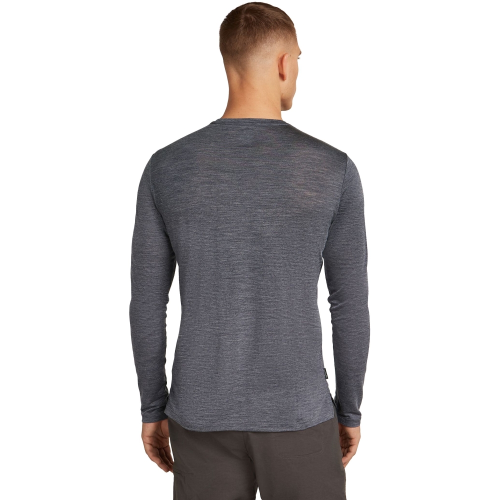 Icebreaker Mer 125 Cool-Lite Sphere III LS Tee Navy Hthr IB0A56ZL-4401 shirts en tops online bestellen bij Kathmandu Outdoor & Travel