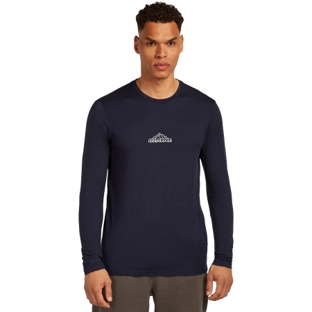 Icebreaker  Mer 150 TechLite LS Tee Road To Cook Midnight Navy