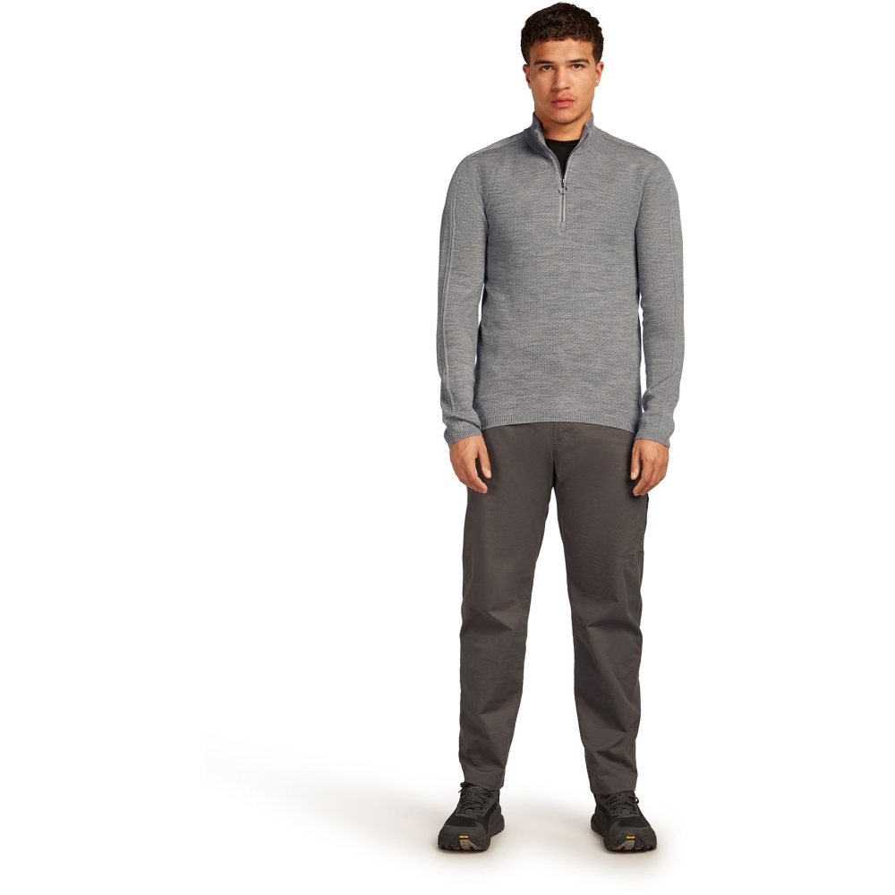 Icebreaker Icebreaker Anniversary Original LS Half Zip Metro Hthr IB0A579D-0161 fleeces en truien online bestellen bij Kathmandu Outdoor & Travel