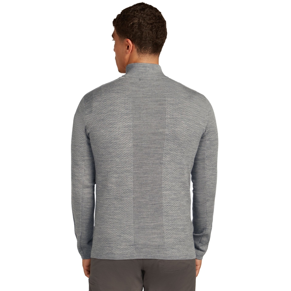 Icebreaker Icebreaker Anniversary Original LS Half Zip Metro Hthr IB0A579D-0161 fleeces en truien online bestellen bij Kathmandu Outdoor & Travel