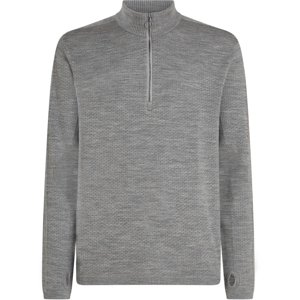 Icebreaker Icebreaker Anniversary Original LS Half Zip Metro Hthr IB0A579D-0161 fleeces en truien online bestellen bij Kathmandu Outdoor & Travel