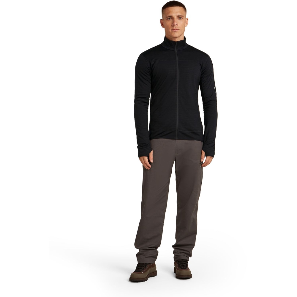 Icebreaker Mer 300 RealFleece Descend LS Zip Black IB0A57CP-0011 fleeces en truien online bestellen bij Kathmandu Outdoor & Travel