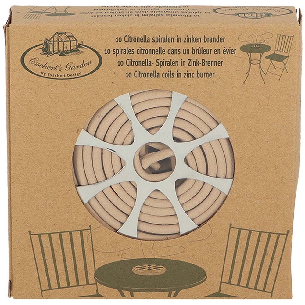van Assendelft Citronella Spiraal - 10 stuks incl. houder Zilver 8208100 verzorging online bestellen bij Kathmandu Outdoor & Travel