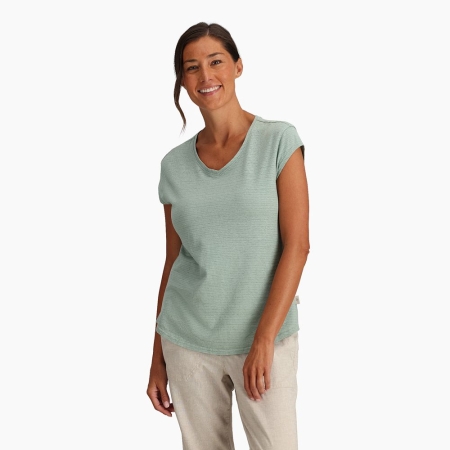 Royal Robbins  Vacationer V-NK S/S Women's Sage
