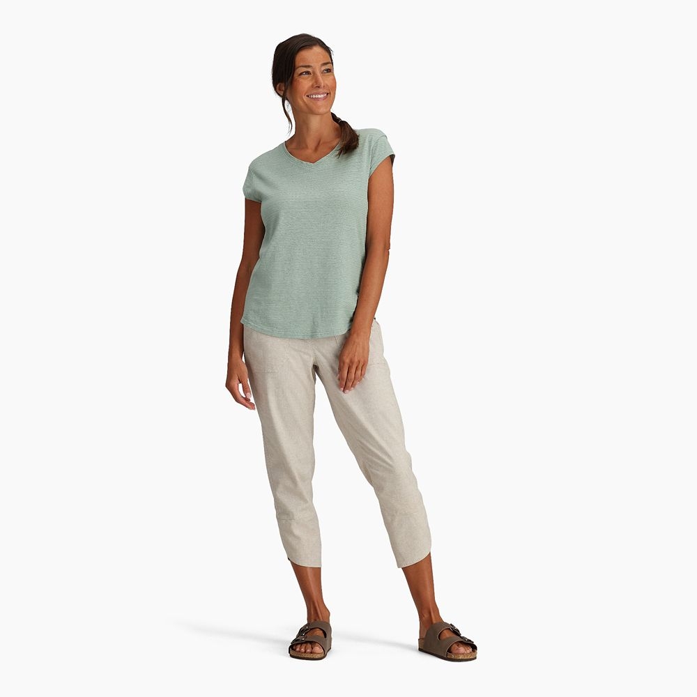 Royal Robbins Vacationer V-NK S/S Women's Sage Y611031-344 shirts en tops online bestellen bij Kathmandu Outdoor & Travel
