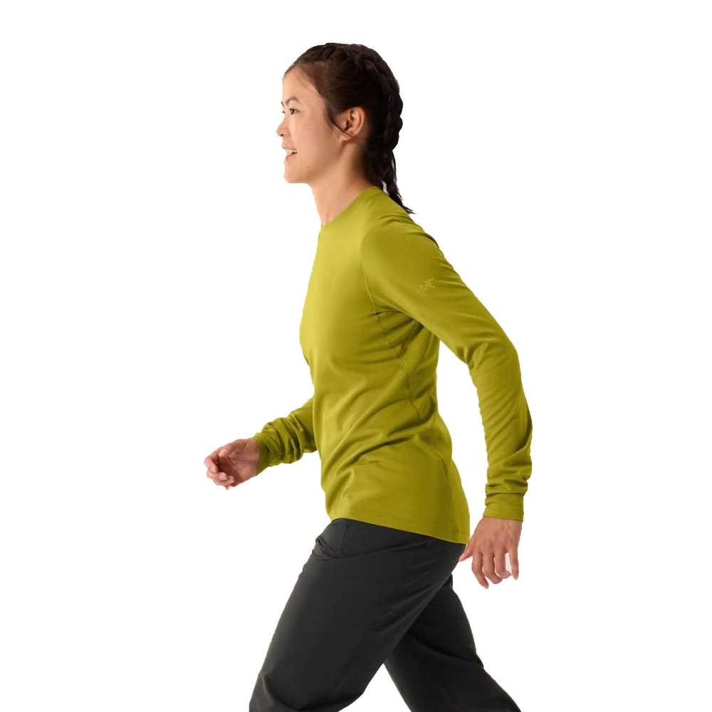 Arc'teryx Taema Thermal Crew LS Women's Olive Moss Heather 10258-Olive Moss Hea shirts en tops online bestellen bij Kathmandu Outdoor & Travel