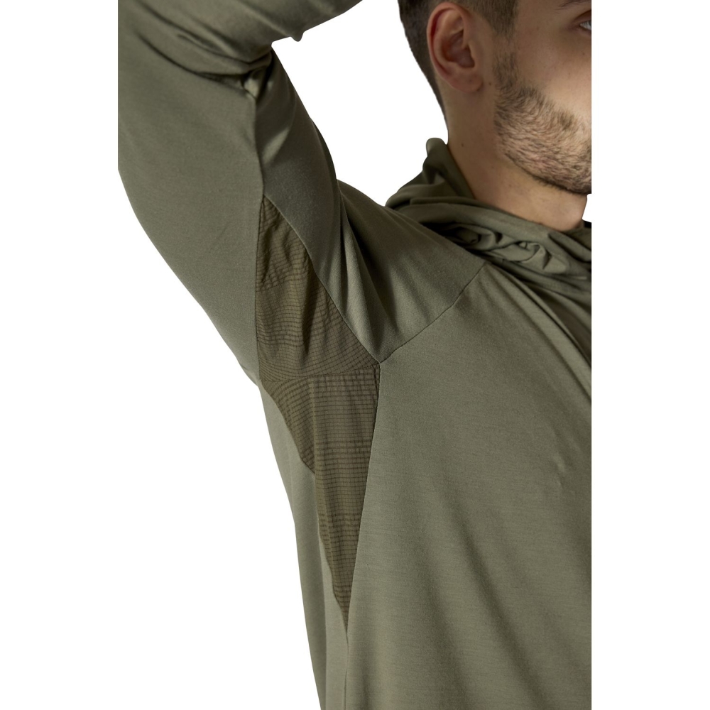 Rab Rivelin Hoody Light Khaki QFG-43-LKH fleeces en truien online bestellen bij Kathmandu Outdoor & Travel