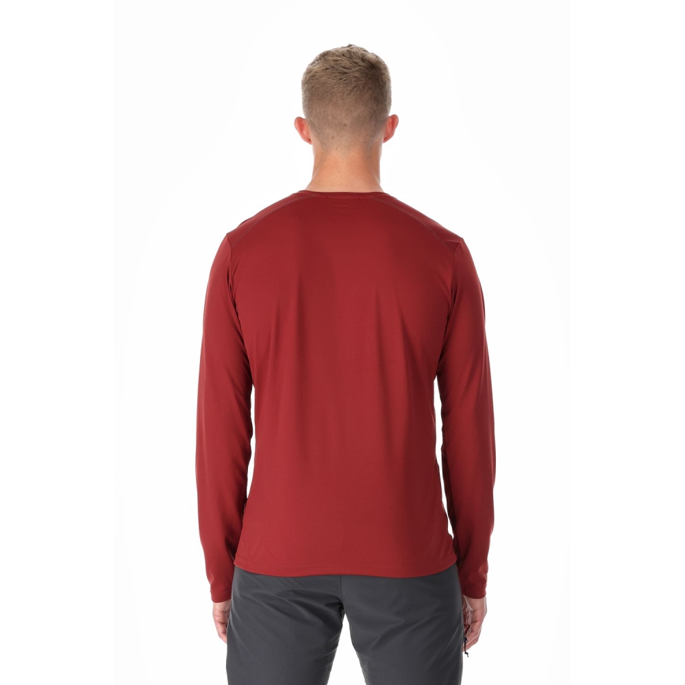 Rab Force LS Tee Oxblood Red QBL-07-OXB shirts en tops online bestellen bij Kathmandu Outdoor & Travel