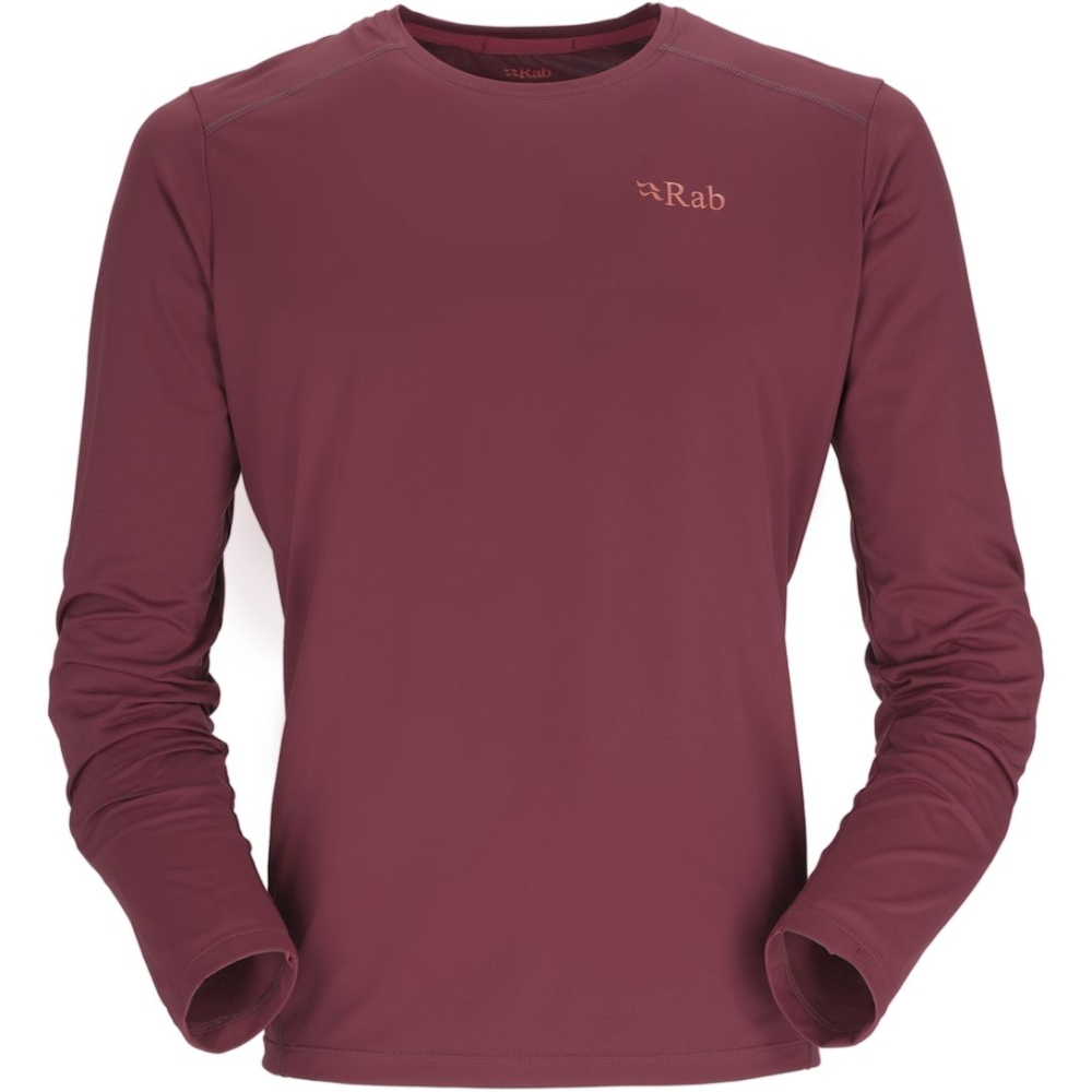 Rab Force LS Tee Oxblood Red QBL-07-OXB shirts en tops online bestellen bij Kathmandu Outdoor & Travel
