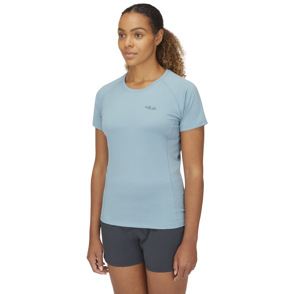 Rab Sonic Tee Women's Citadel QBL-02-CIT shirts en tops online bestellen bij Kathmandu Outdoor & Travel