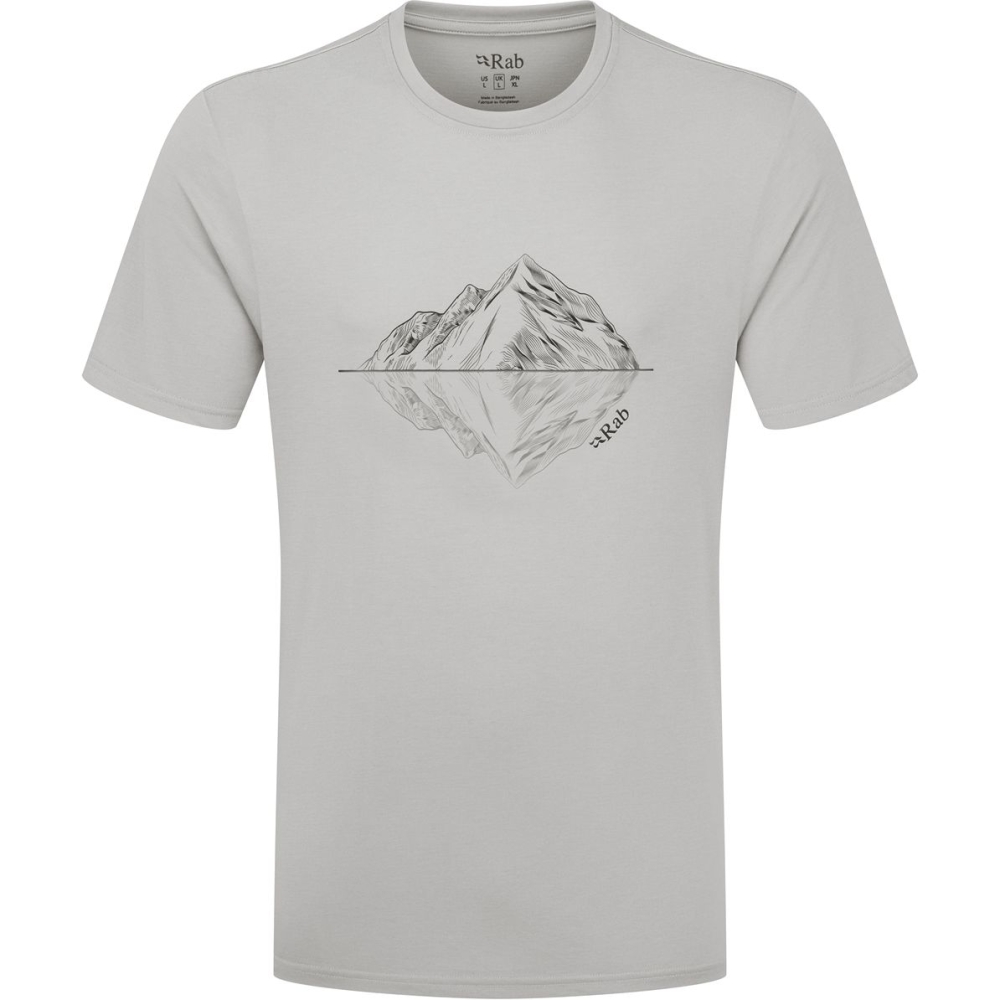 Rab Crimp Reflection Tee Light Zinc QBL-72-LZN shirts en tops online bestellen bij Kathmandu Outdoor & Travel