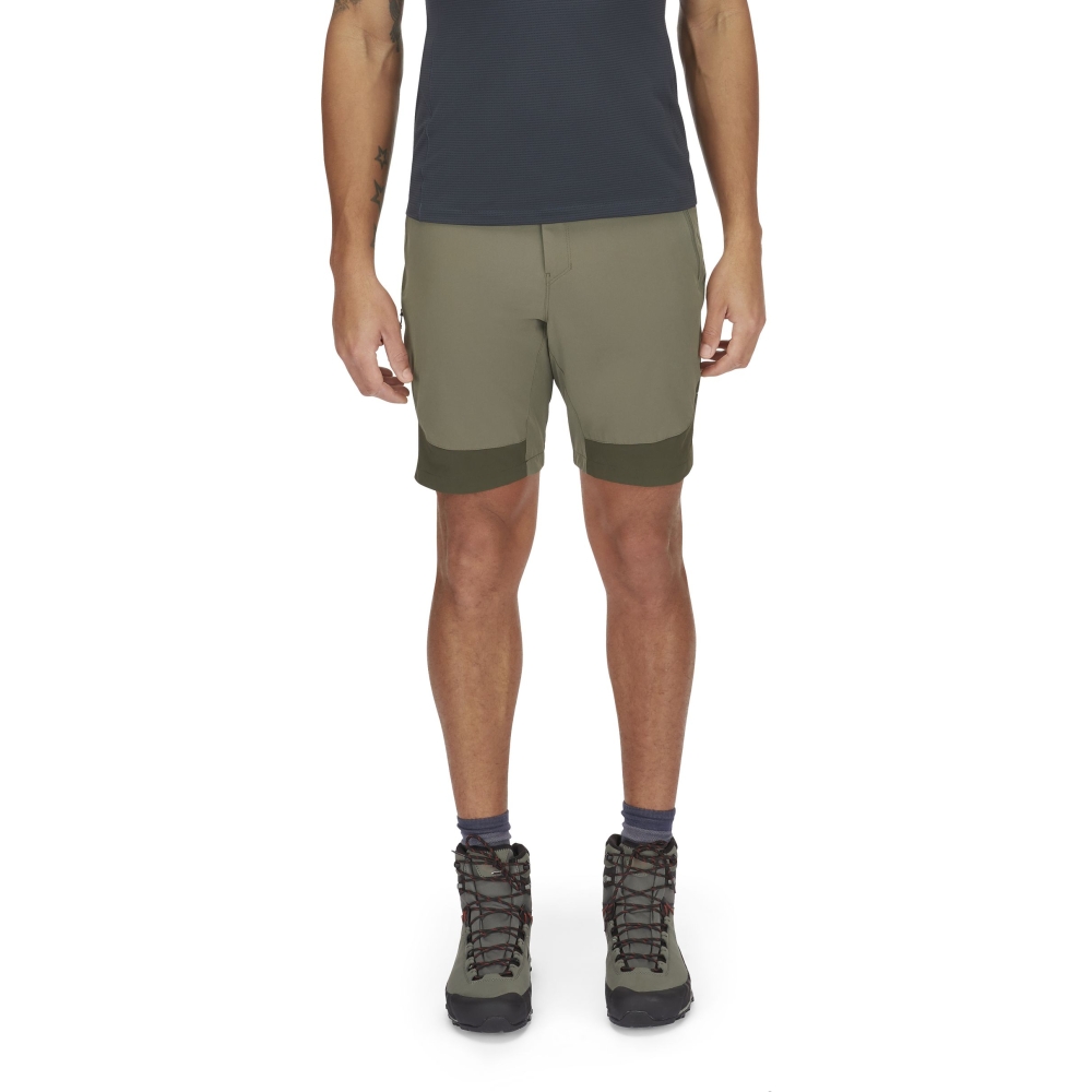 Rab Torque Mountain Shorts Light Khaki/Army QFV-96-LKA broeken online bestellen bij Kathmandu Outdoor & Travel