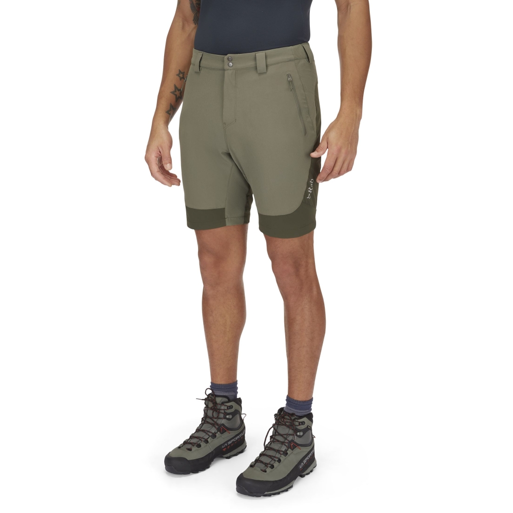 Rab Torque Mountain Shorts Light Khaki/Army QFV-96-LKA broeken online bestellen bij Kathmandu Outdoor & Travel