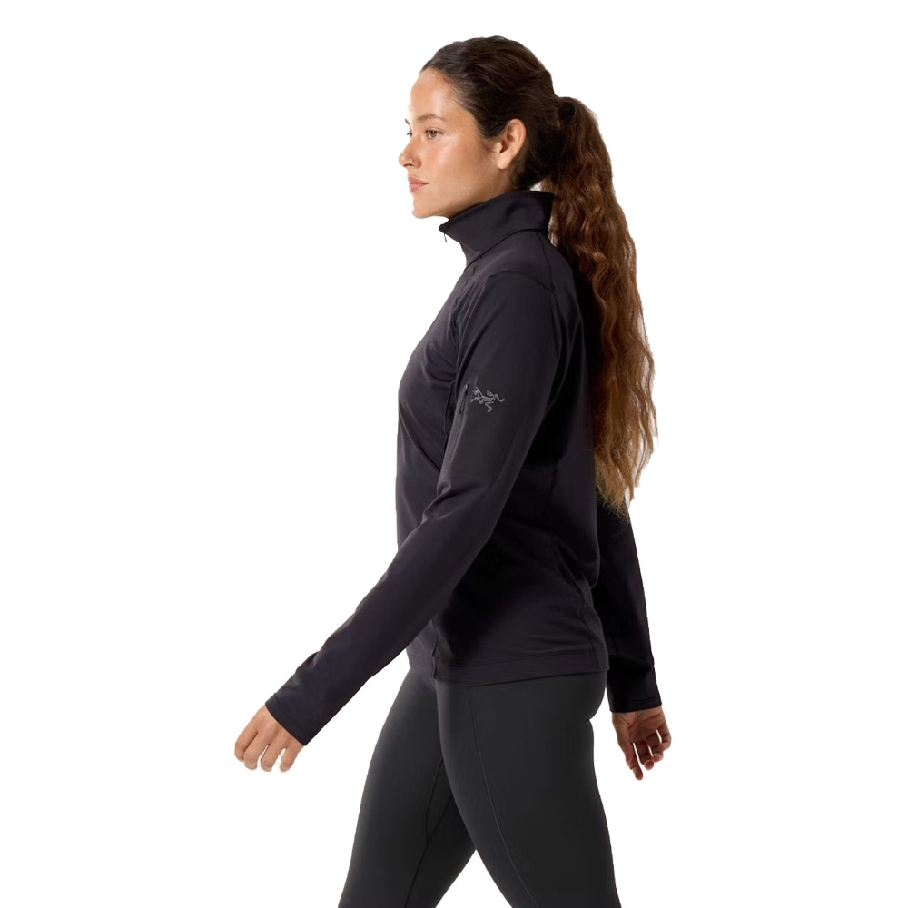 Arc'teryx Rho Zip Neck Women's Black. 10535-Black. shirts en tops online bestellen bij Kathmandu Outdoor & Travel