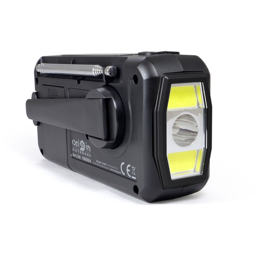 Origin Outdoor Crank Radio 'Multi' DAB+ Black 180884 verlichting online bestellen bij Kathmandu Outdoor & Travel
