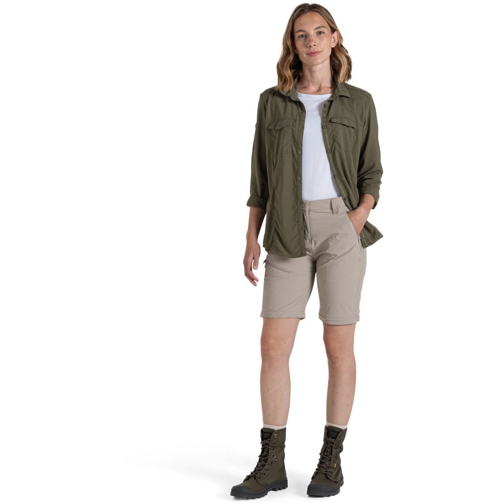 Craghoppers NosiLife Pro Convertible Trouser III Women's SoftMushroom CWJ1375-KD7-R broeken online bestellen bij Kathmandu Outdoor & Travel
