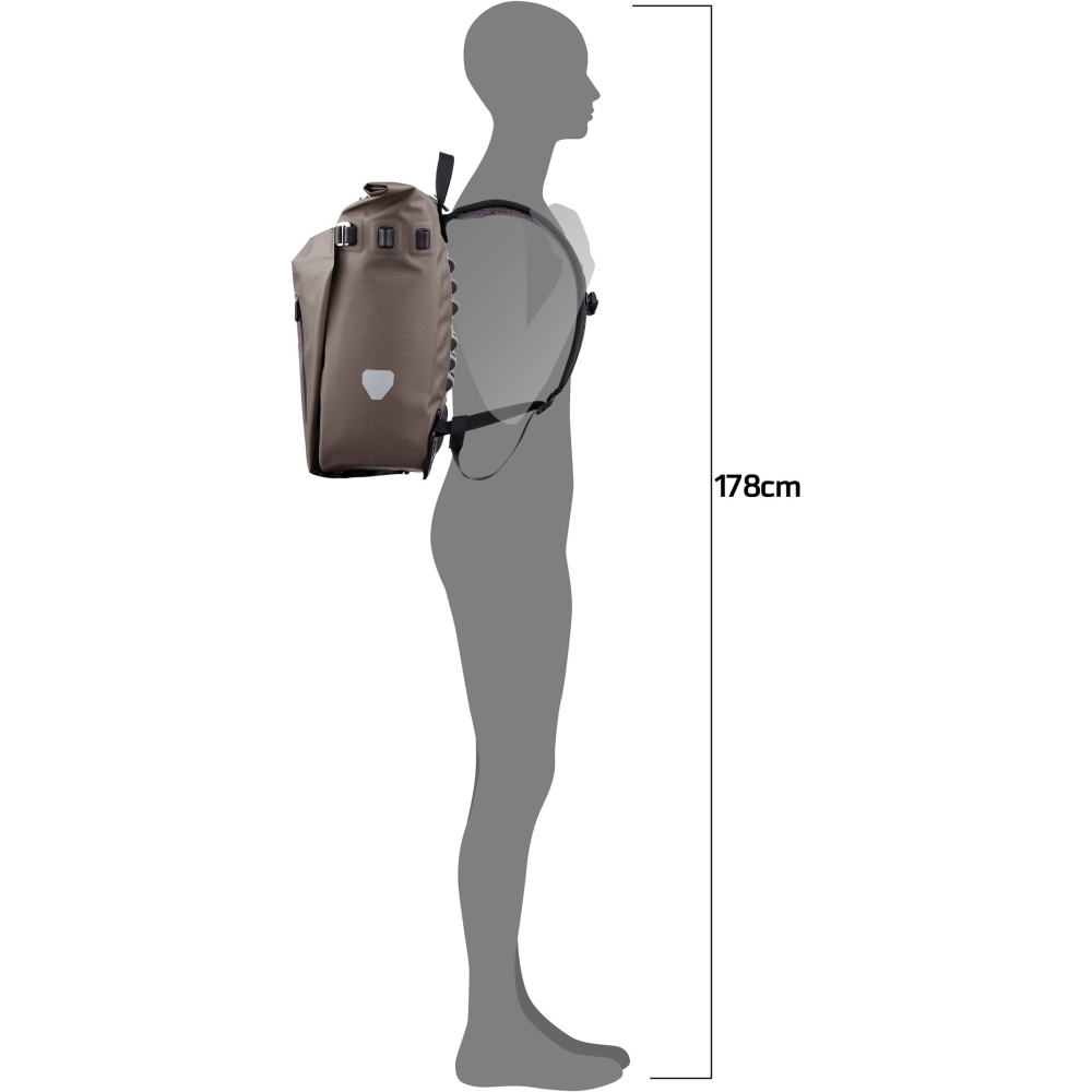 Ortlieb Vario QL2.1 20L Dark-Sand OF7751 dagrugzakken online bestellen bij Kathmandu Outdoor & Travel