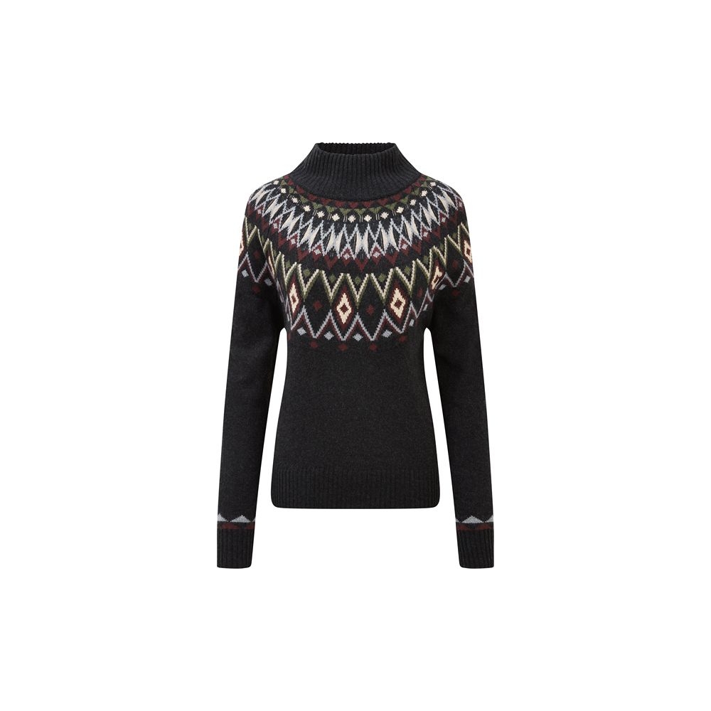 Sherpa Adventure Gear Indu Mock Neck Women's Black SW25077-130 fleeces en truien online bestellen bij Kathmandu Outdoor & Travel