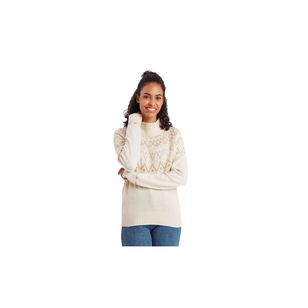 Sherpa Adventure Gear Indu Mock Neck Women's Ecru SW25077-208 fleeces en truien online bestellen bij Kathmandu Outdoor & Travel