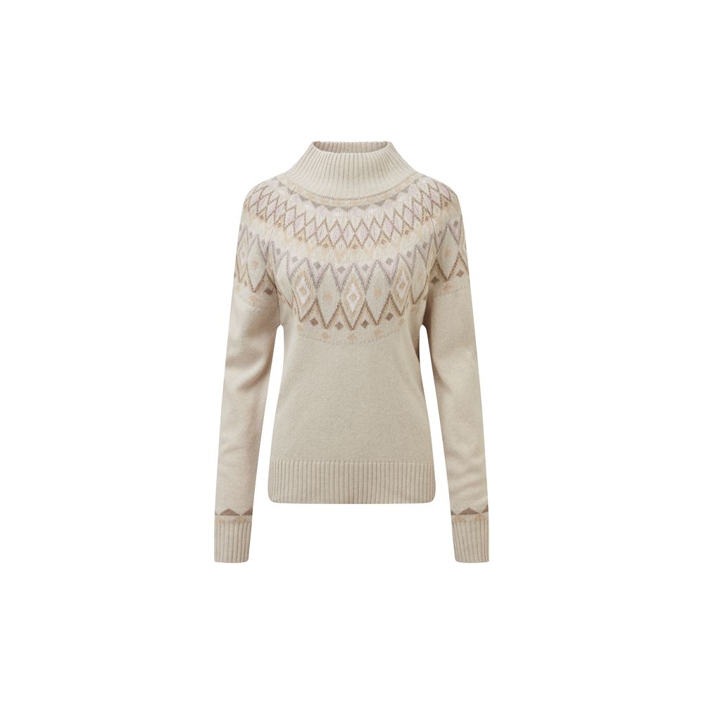 Sherpa Adventure Gear Indu Mock Neck Women's Ecru SW25077-208 fleeces en truien online bestellen bij Kathmandu Outdoor & Travel