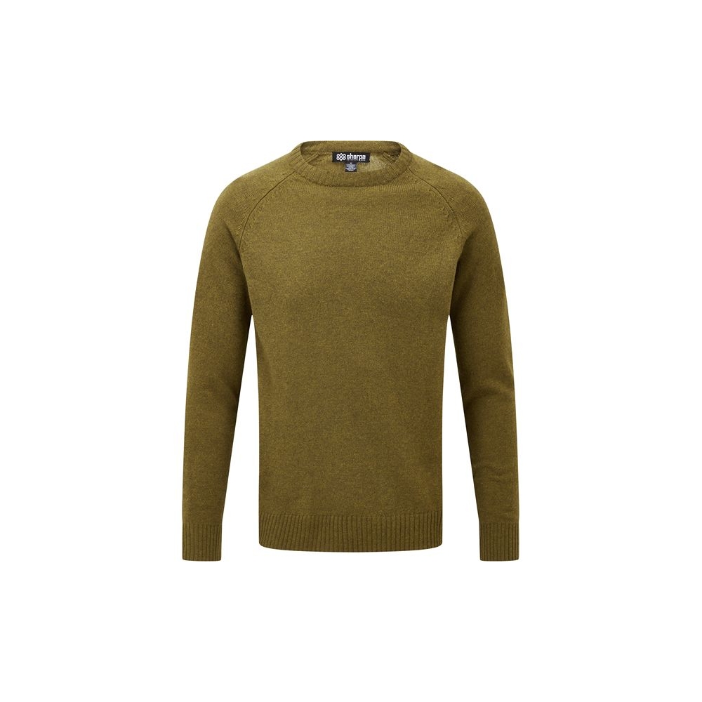 Sherpa Adventure Gear Kantega Crew Sweater Moss SM6103-831 fleeces en truien online bestellen bij Kathmandu Outdoor & Travel