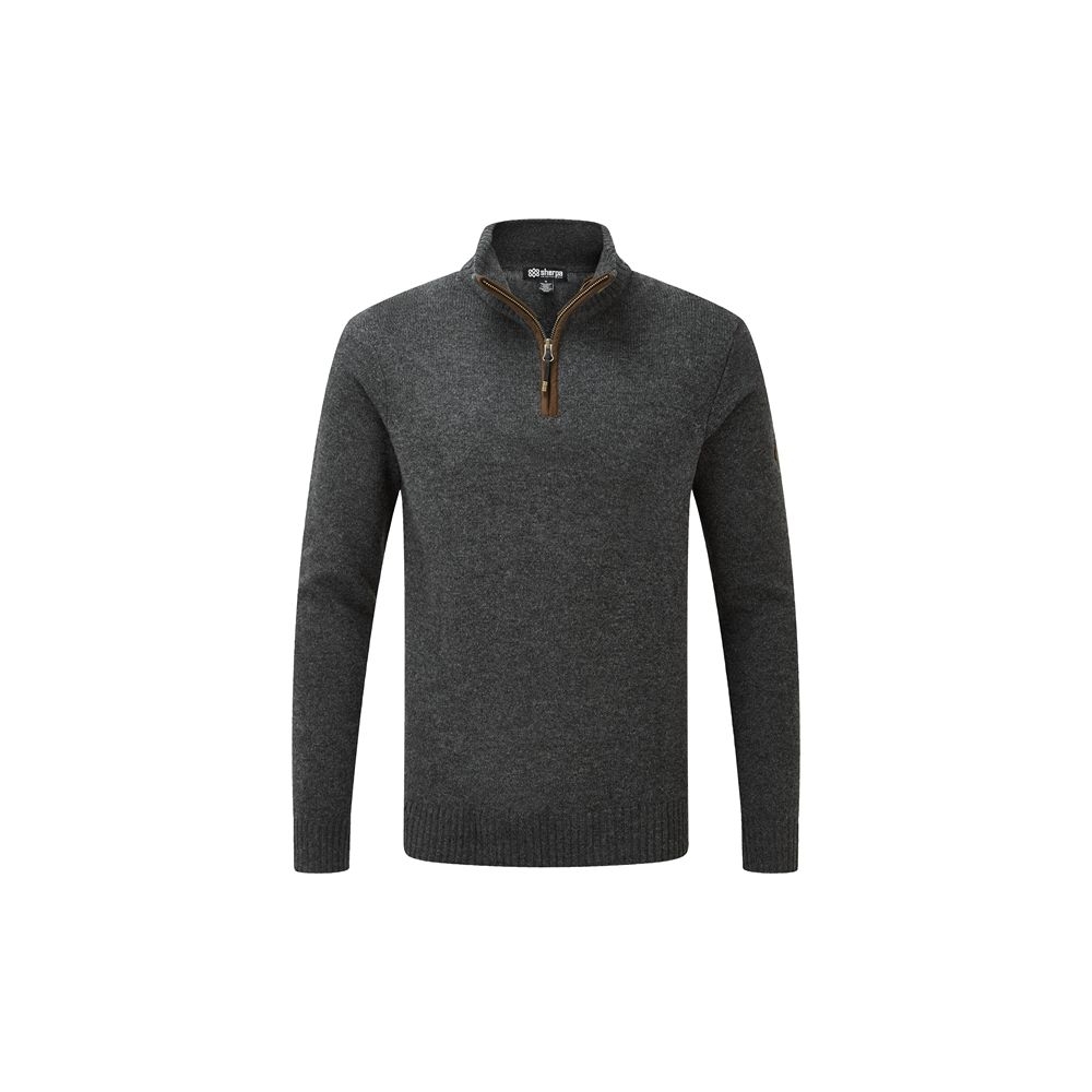 Sherpa Adventure Gear Kangtega 1/4 Zip Sweater Charcoal SM6105-135 fleeces en truien online bestellen bij Kathmandu Outdoor & Travel