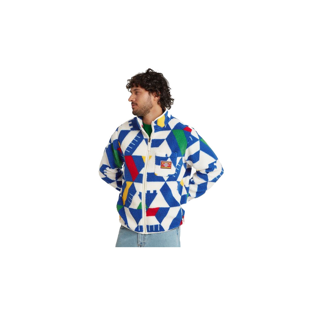 Sherpa Adventure Gear Tarcho Printed Full Zip Fleece Peetho Geo Block SU50015-238 fleeces en truien online bestellen bij Kathmandu Outdoor & Travel