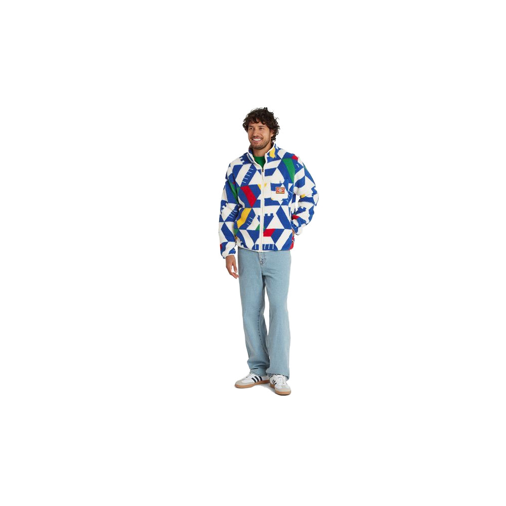 Sherpa Adventure Gear Tarcho Printed Full Zip Fleece Peetho Geo Block SU50015-238 fleeces en truien online bestellen bij Kathmandu Outdoor & Travel