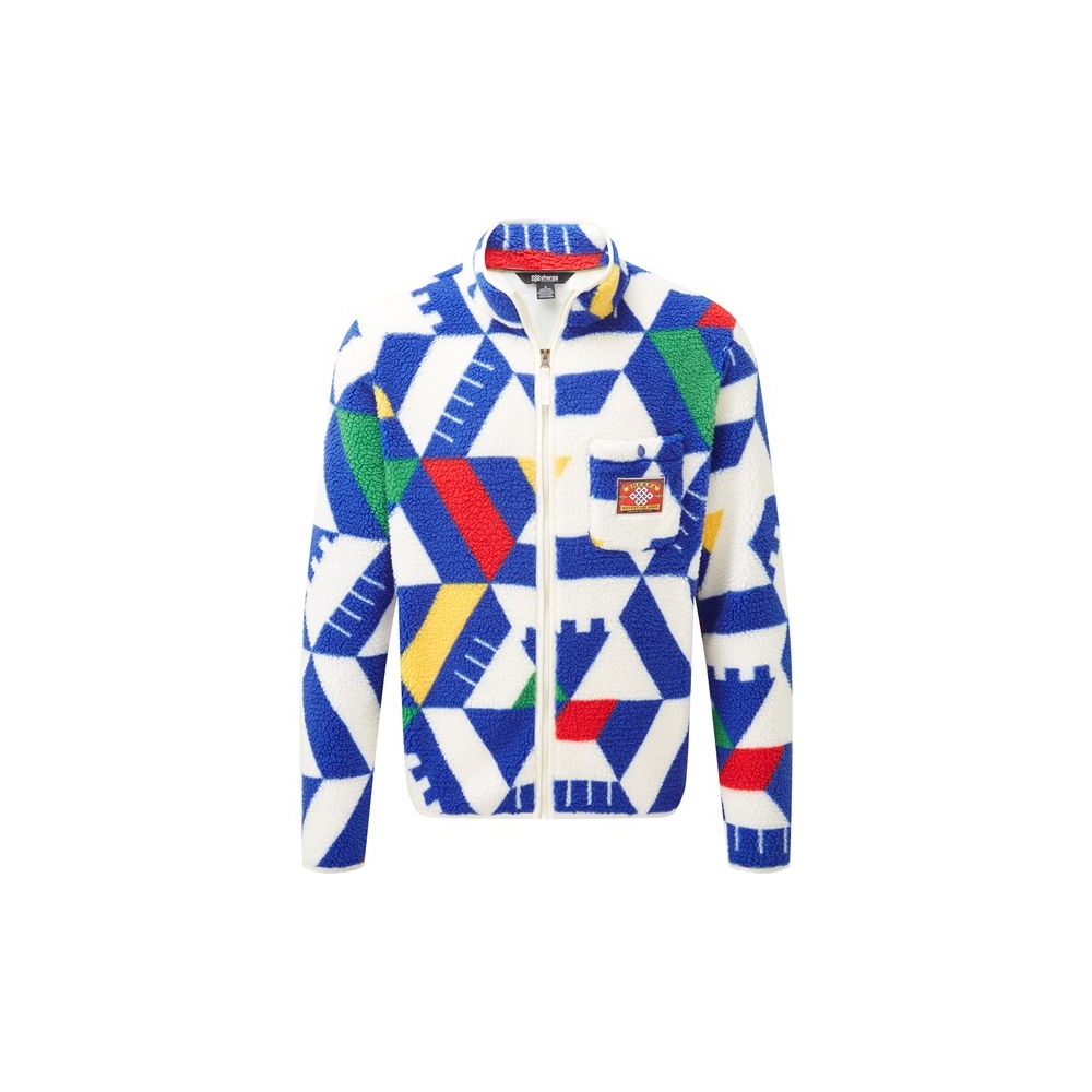 Sherpa Adventure Gear Tarcho Printed Full Zip Fleece Peetho Geo Block SU50015-238 fleeces en truien online bestellen bij Kathmandu Outdoor & Travel