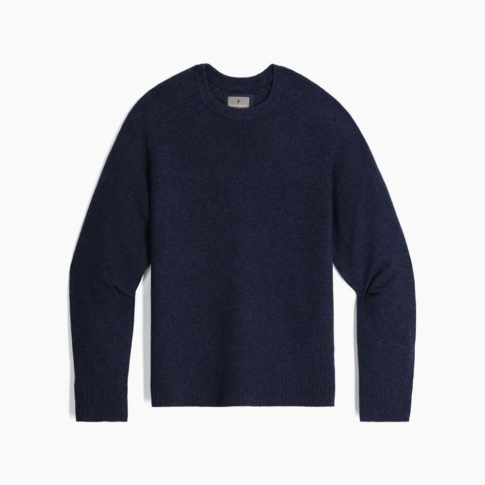 Royal Robbins Rockcraft Wool Pullover Deep Blue HTR Y12600148-419 fleeces en truien online bestellen bij Kathmandu Outdoor & Travel